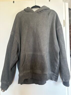 Blank NYC Taupe Fleece-Lined Hoodie